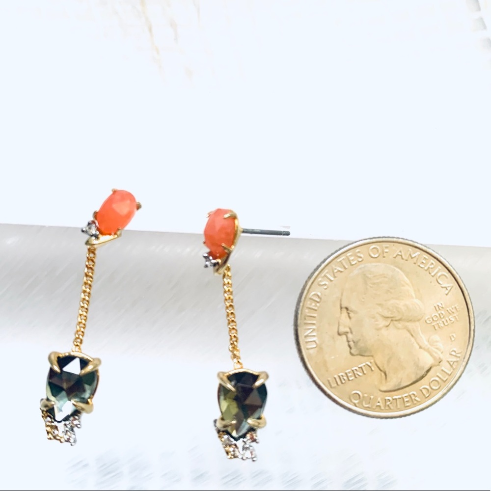Alexis Bittar Drop Post Gemstone Crystal Earrings - Picture 11 of 12